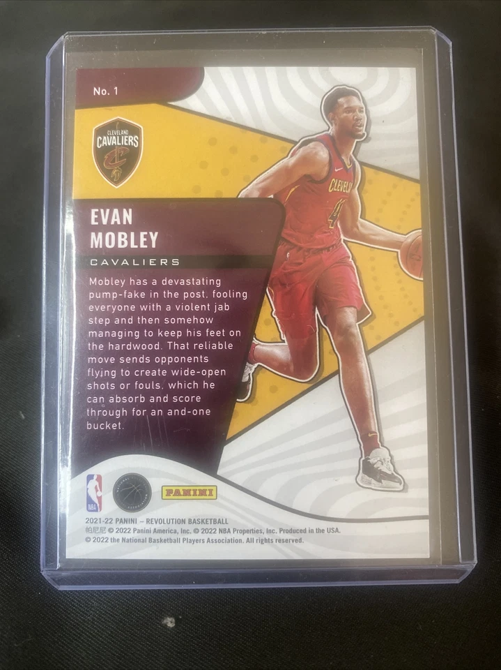 EVAN MOBLEY FRACTAL PRIZM ROOKIE CARD REVOLUTION  2021-22 Revolution Evan Mobley - Image 4 of 4