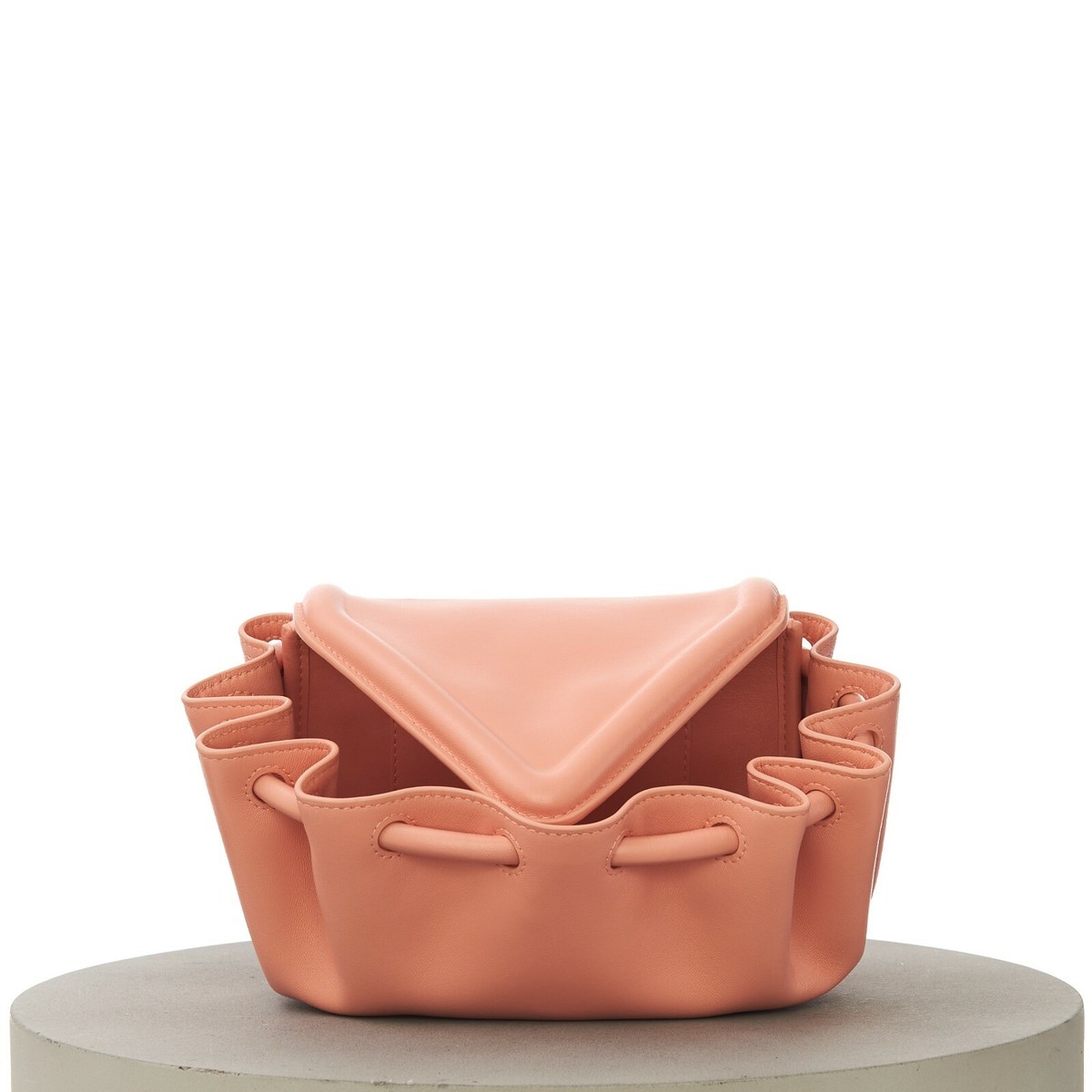 BOTTEGA VENETA 2100$ 'BEAK' Small Crossbody Bag In Peachy