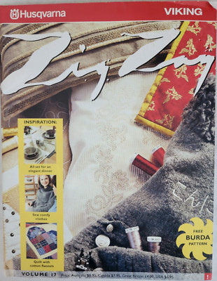 Zig Zag Husqvarna Sewing Magazine Volume 17 Burda Pattern Included