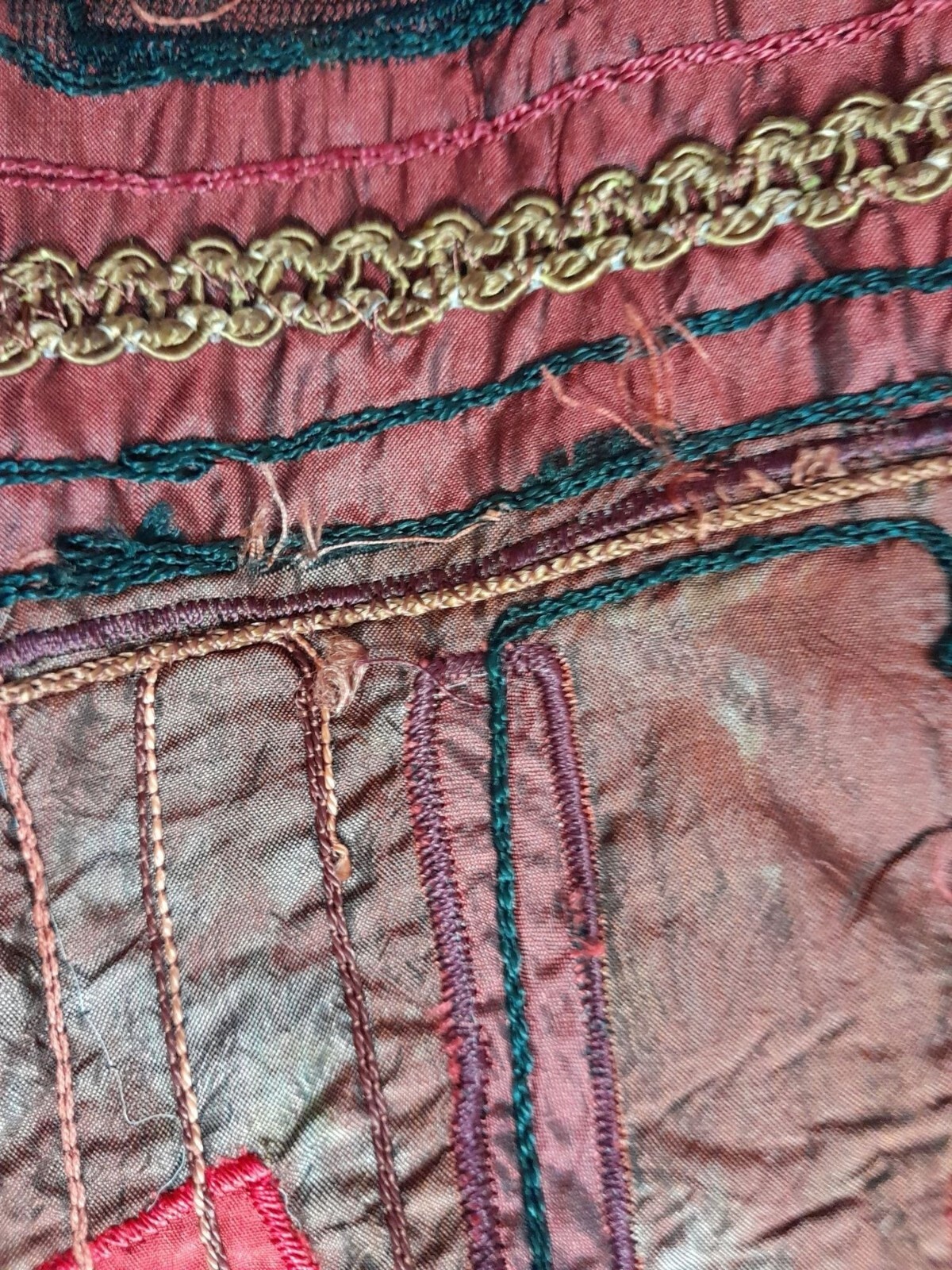 Vtg Chicos Silk Jacket Patchwork Embroidered Wear… - image 12