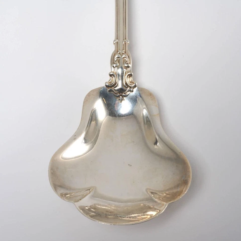 Cazuela Gorham Chantilly de plata esterlina concha de bayas cuchara tenedor para servir verduras 2p Foto 3 de 4