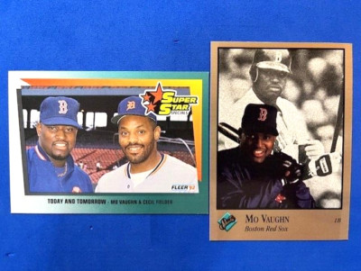 Mo Vaughn 1992 Fleer Super Star Specials & 1992 Leaf Studio Baseball - Red Sox