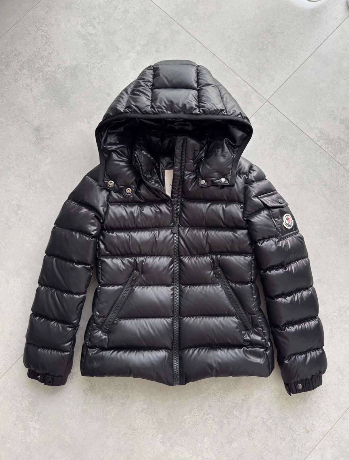 Giubbotto piumino bambino ragazza autentico MONCLER Bady nero taglia 10 anni 140 cm