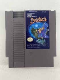 Solstice: The Quest for the Staff of Demons NES Game & Manual Tested Authentic