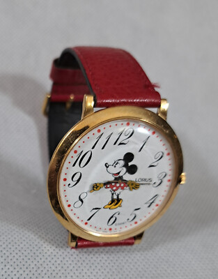 MINNIE MOUSE LORUS QUARTZ V501-0A20 DISNEY WATCH RED BAND MINNIE MOUSE LORUS QUARTZ V501-0A20 DISNEY WATCH RED BAND | eBay main image 2
