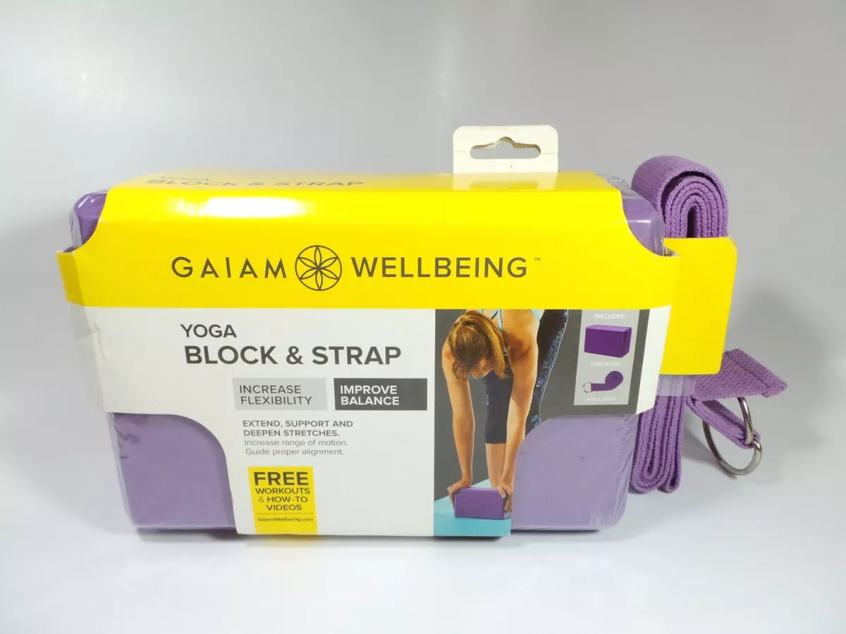 Gaiam yoga best sale block and strap
