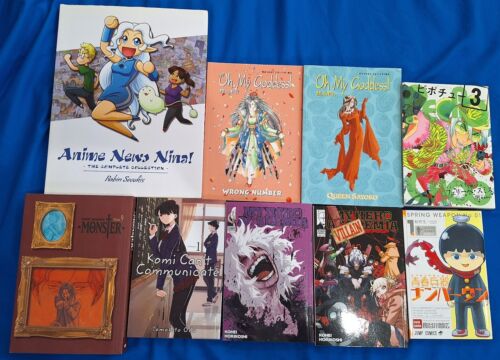 Manga Odd Lot - 9 Mixed Random Books - Old and New - Great condition