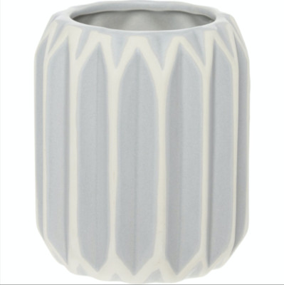 ECCOLO Blau & Weiß Geo Keramik Tasse 12 cm x 10 cm