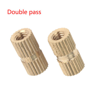 Solid Brass Knurled Nuts Double Pass Copper Insert Thumb Nuts M1.4 M1.6 M2-M8
