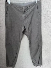 Mack Weldon Pants Mens Large Gray Twill For Daily Wear Drawstring Joggers Casual