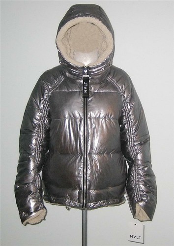 Tradesy Outerwear | Silver Cream Reversible Down Faux Fur Puffer Jacket XL Coat, Cream/Silver, (Size L), New