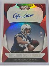 2018 Panini Certified Dylan Canttell Red Gridiron Signatures Auto /75 No.GS-DY