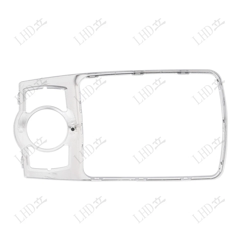 1 peça quadro de console frontal MMI prata cromado acabamento capa para Audi A6 C6 S6 2005-12 - Imagem 3 de 4