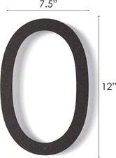 12 Inch Modern Floating House Numbers for outside  Large Metal House Numbers fo