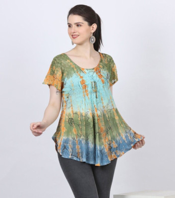 Damen Sommer Kurzarm Freizeit Lockere Passform U-Ausschnitt Tops - Verschiede...