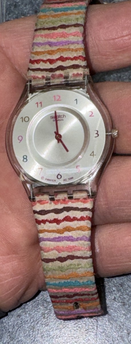 Swatch Slim Wrist Watch Quartz Vintage Swiss Rare AG 2008 Women