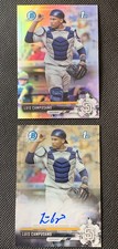 2017 1st Bowman Chrome Draft Base Auto Luis Campusano And 1 Refractor Non Auto