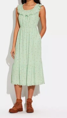 slim fit dress slacks Mrs Maisel Green Coach Print L main image 1
