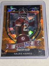 2021 Najee Harris Panini Prizm Draft Picks Orange Cracked Ice Crusade RC
