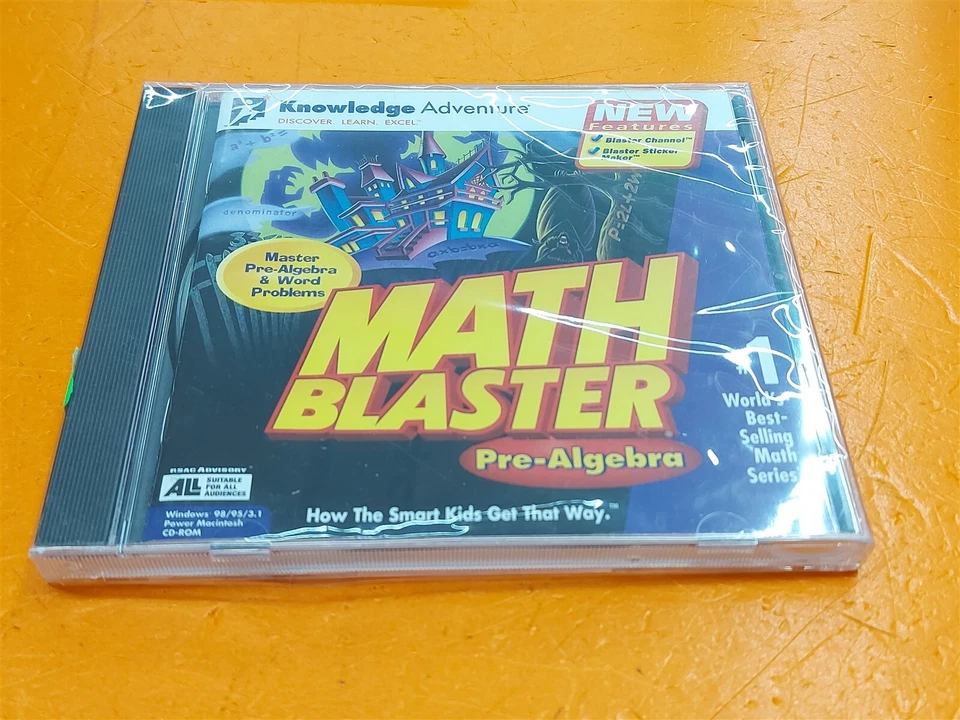 ⭐️⭐️⭐️⭐️⭐️ NEW Davidson Math Blaster PRE-Algebra & Word Problems CD ROM - Image 2 of 3