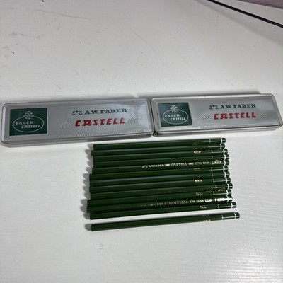 Faber-Castell Pencils, Castell 9000 Graphite art 2B pencils for drawing Lot (13)