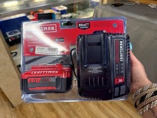 NEW-CRAFTSMAN CMCB204-CK V20 4.0Ah LITHIUM ION BATTERY  CHARGER KIT ECP020222 