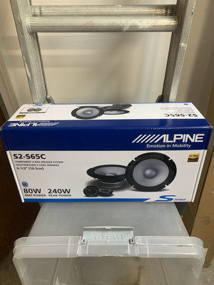ALPINE S-SERIES S2-S65C 6.5'' 2-WAY 80 WATT RMS Component Speaker Brand New