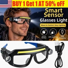 Safety Glasses with Lights Rechargeable Headlamp LED Flashlight Glasses Light