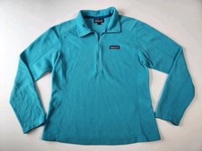 Patagonia Micro D 1/4-Zip Pullover Blue Women  s Size Medium Fleece Turquoise