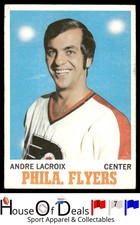 1970-71 Topps #84 Andre Lacroix Philadelphia Flyers NHL Hockey Card