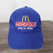 McDonald's Monopoly Play To Win Blue Hat Adjustable Strapback Cap 2012 Promo