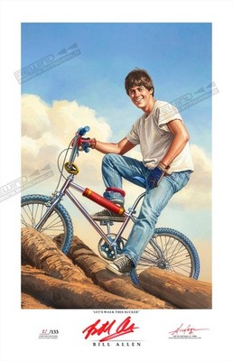 BILL ALLEN ''CRU JONES'' SIGNED AUTOGRAPH RAD MOVIE POSTER ART 11X17