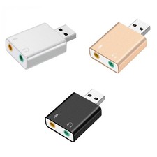 USB to 3.5mm Jack Headphone and Mic Jack Adapter Mic Stereo Sound Card