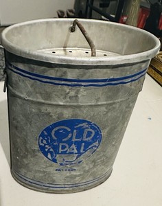 Ol PAL Galvanized Minnow Bucket Pail with Lid