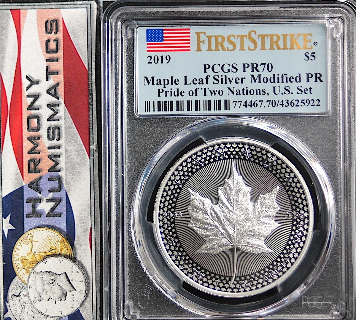 PCGS Certified Canadian Maple Leaf Silver Bullion Coins for sale