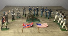 Vintage 1960s Marx Warriors Of World Civil War Confederate Soldier And Cannon