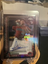 2025 Topps Chrome Logofractor Yilber Diaz Black Refractor Auto /10 Dbacks