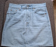 Levis Jeansrock Minirock Damen Denim hellblau...
