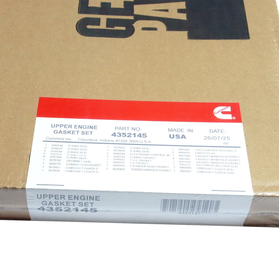 Upper Cylinder Head Gasket Set 4955596 for Cummins ISX QSX 4089169 4352145 - Image 2 of 4