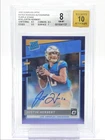 JUSTIN HERBERT 2020 DONRUSS OPTIC ROOKIE PURPLE STARS RC AUTO /50 BGS 8 Q5540