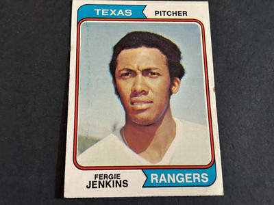 1974 Topps #87 Fergie Jenkins ..HOF.. Texas Rangers..VG+/EX...Free Shipping
