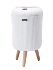 Feidash Asthetic White 12x9" Sensor Waste And Trash Can TG6110