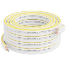 Mygatti 12AWG 12/2 Gauge CCA Audio Speaker Wire 2 Conductors 25ft White