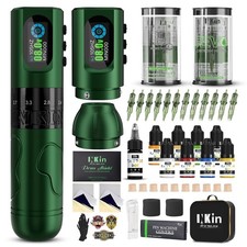 INKin Tattoo Gun Kit, Inkflexo Wireless Machine with 2.0mm - Green