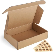 Eupako 9x6x2 Shipping Boxes Small Corrugated Cardboard Inches, Brown 