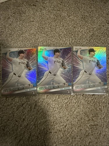 Topps Paul Skenes Pittsburgh Pirates Rookie Card Lot Stars of MLB 2023 3 Cards
