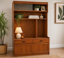 Mid Century Teak Display Cabinet Dresser Unit Shelving Vintage Retro