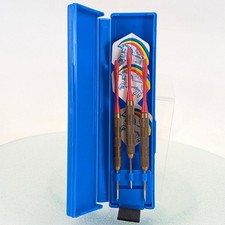 Unicorn Brass Darts Set w Slimline Case Polyflite Flights XL Shafts