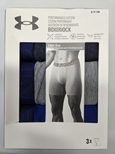 Under Armour 3 Pack Charged Cotton 6 Inch Boxer Brief New Men Size Small