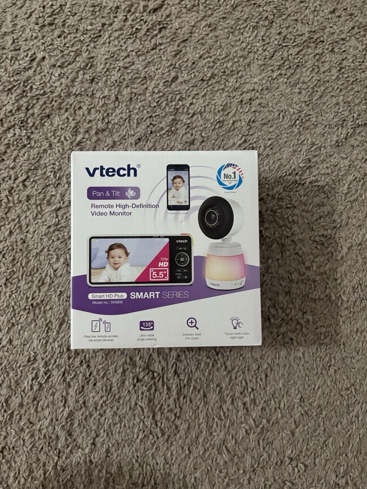 VTech Smart WiFi Baby Monitor, 2K CMOS Sensor Camera, 5.5-inch HD IPS Screen
Opens in a new window o